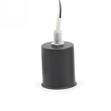 E27 керамический винт база круглый светодиодный светильник лампа патрон-адаптер металлический держатель для лампы с проводом черный