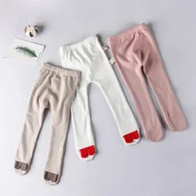 MILANCEL леггинсы для малышей с милыми заячьими ушками; одежда для маленьких девочек; утепленные леггинсы с подкладкой для малышей