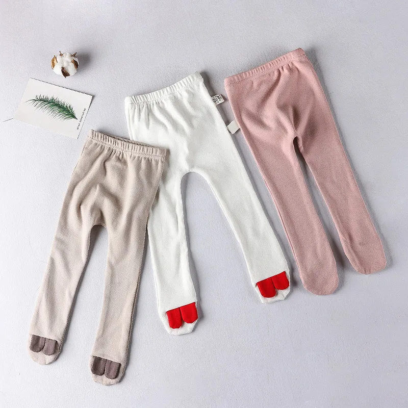 

MILANCEL baby leggings cute rabbit ear infant girls clothes thicken lining baby leggings