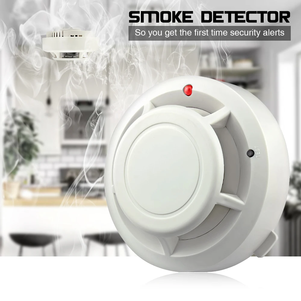 Detector de humo FUERS, equipo de seguridad contra incendios, Sensor de humo independiente, inteligente, alta sensibilidad, baja batería, recordatorio