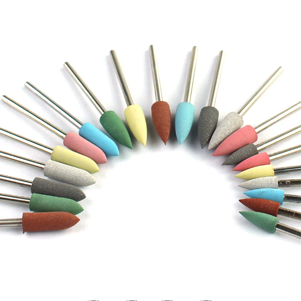 1pc Milling Cutter Electric Manicure Drill Bits Silicone Rubber Nail Drills Bit Rotary Burr Cuticle Polishing Tools | Красота и