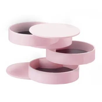 

4 Layers Jewelry Organizer Box 360°Rotating Showcase Storage Organizer Rings Necklace Bracelet Earrings Holder for Girl LDO99