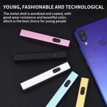 

USB Charging Windproof Cigarette Lighter Mini Fast Accessories Multi-function 360 Degree Electric Arc Lighter