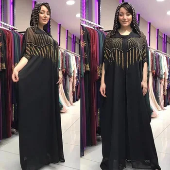 

2020 Summer Africa Traditional Clothing for Women Long Sleeve Ankara Danshiki African Gele Headtie Chiffon Dress Robe Party Gown