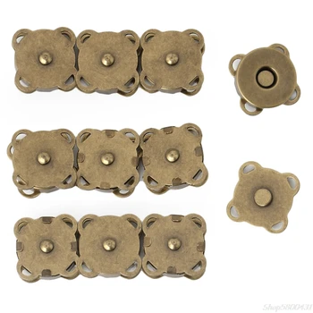 

10x 14/18mm Magnetic Purse Quincunx Snaps For Clasps Closure Wallet Bags Handbag S29 20 dropshipping