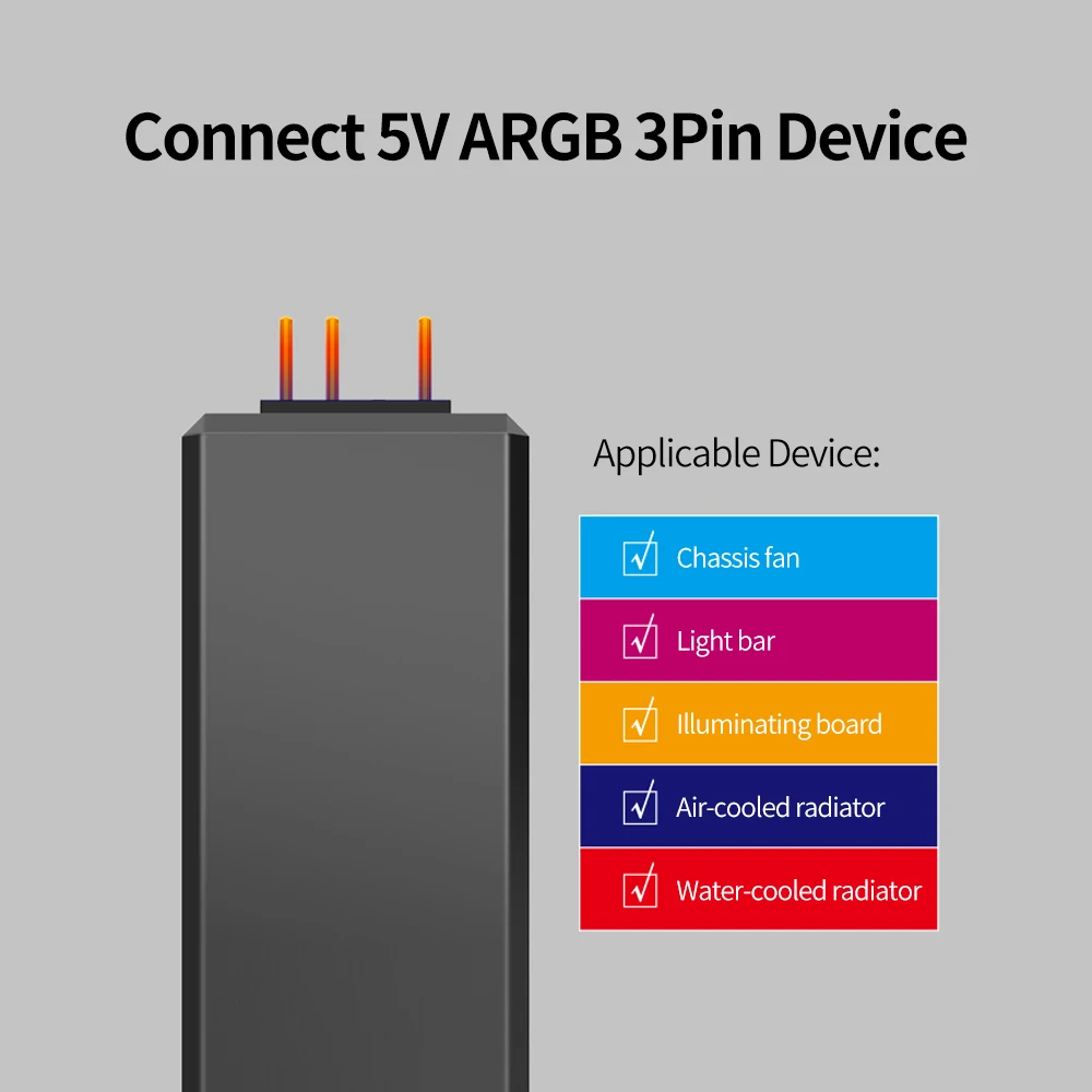 Контроллер ARGB 5 В 3 контакта SATA источник питания ручной регулировочный контроллер