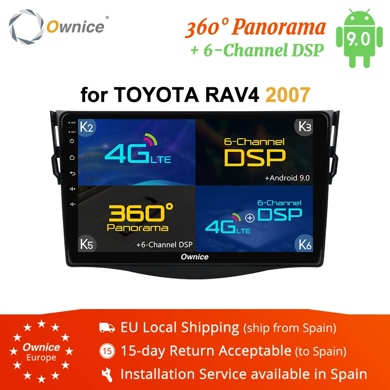 Ownice Android10.0Car dvd проигрыватель для Toyota RAV4 Previa Rav 4 2007 2008 2009 2010 2011 K3 K5 K6 2 din GPS навигации