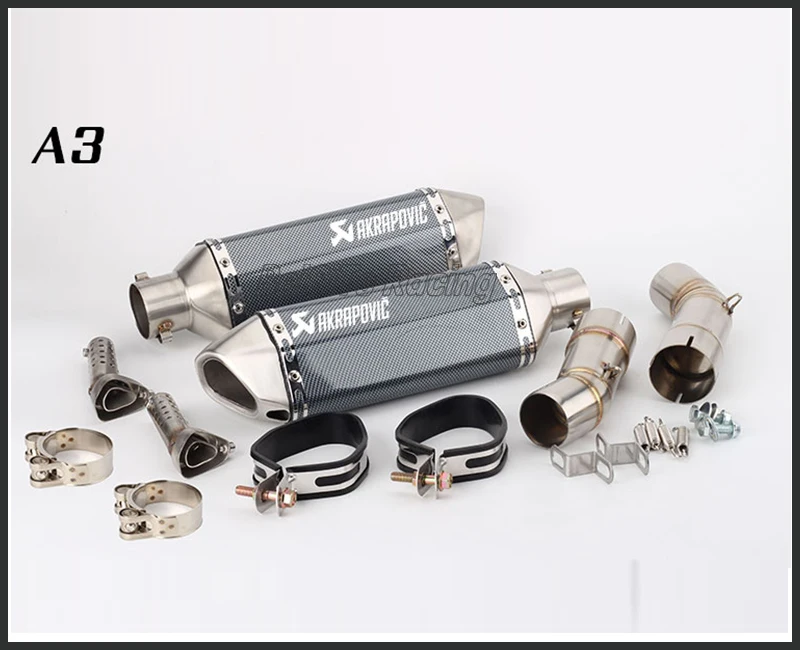 Выхлопная труба для мотоцикла Akrapovic, глушитель для мотоцикла, выхлоп для 848 EVO, выхлопная труба 1098 1198, Модифицированная выхлопная труба - Цвет: A3