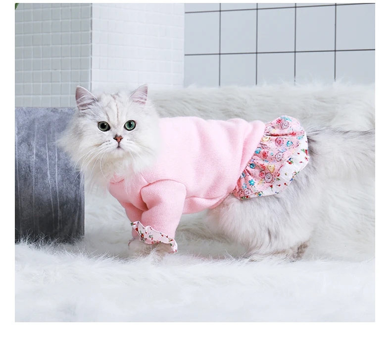 烟岱色和风毛衫碎花裙_03