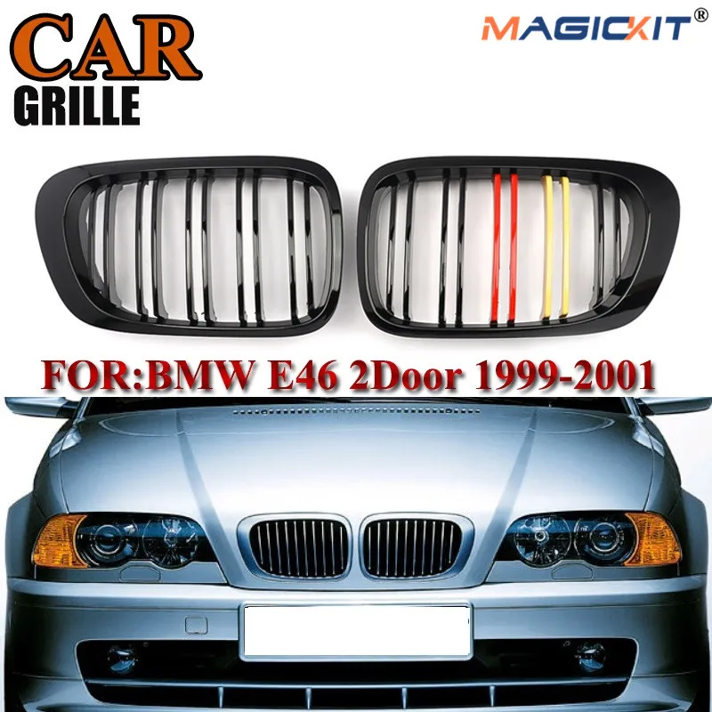 Magiccat для BMW 99 01 E46 2Dr Coupe/Convertible M3 двойная планка глянцевая черная передняя