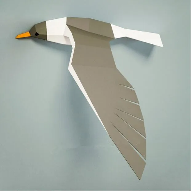 3D бумажная модель 2 шт Seagulls Precut бумага ремесло Домашний Декор Украшение стены Развивающие головоломки детские игрушки «сделай сам» подарок на день рождения 2765