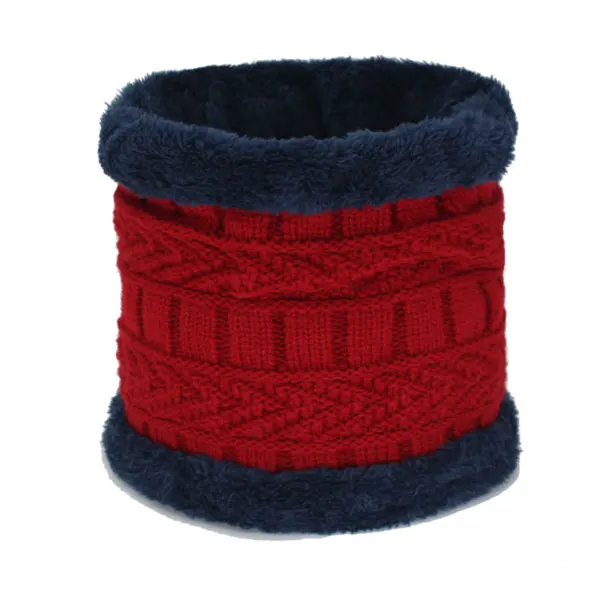 wine red scarf AETRUE брендовая зимняя Шапки для Для мужчин Для женщин зимняя шапочки Для мужчин шарф вязанные шапки кепки мужская маска капор Теплый Шеи Шапка-бини - Цвет: wine red scarf