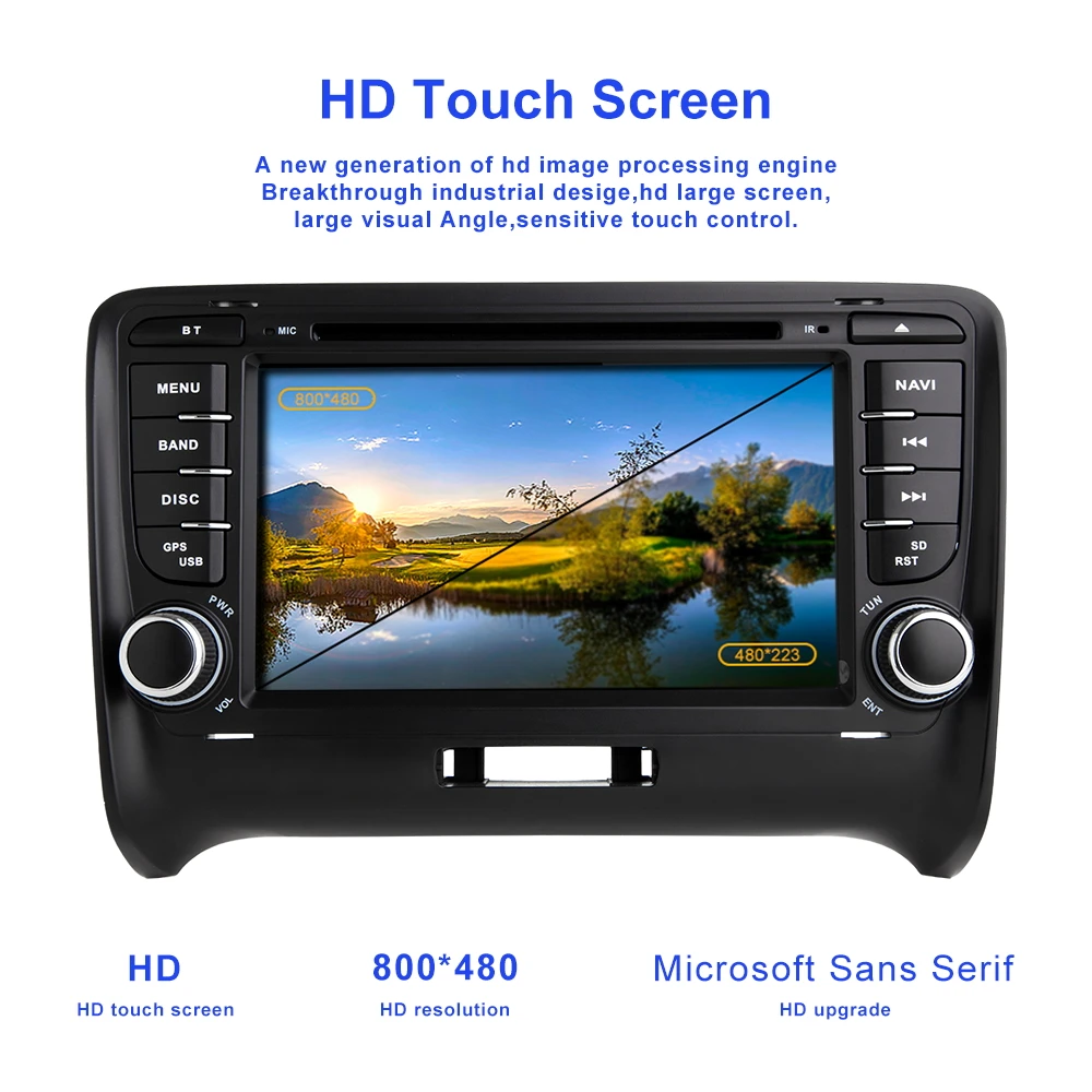  ZLTOOPAI Car Multimedia Player 2 Din Car DVD Player For AUDI TT MK2 Auto Radio GPS Stereo DVD Playe