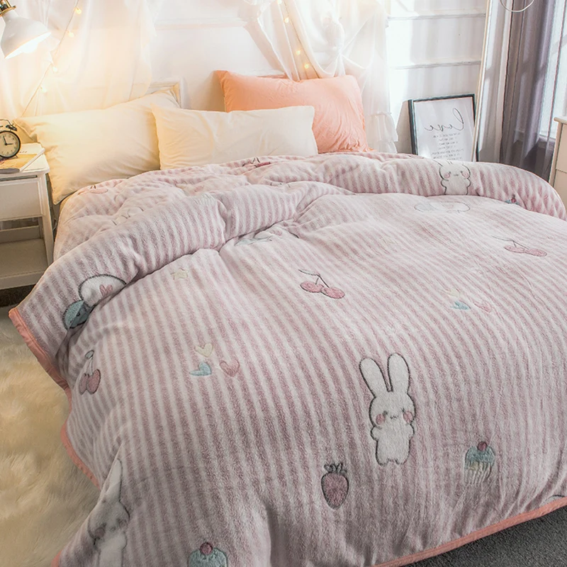 Одеяло из плотного кораллового флиса, теплое одеяло для зимы, бархатное плюшевое одеяло с цветочным рисунком, современное одеяло для дивана и путешествий - Цвет: 13