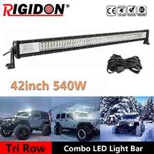 RIGIDON 7D Tri Row 42inch 540W LED Light Bar Flood Spot Combo Beam for Jeep Offroad Truck 4WD SUV Car Driving Lights Fog Lamp
RIGIDON 7D Tri Row 42inch 540W LED Light Bar Flood Spot Combo Beam for Jeep Offroad Truck 4WD SUV Car Driving Lights Fog Lamp