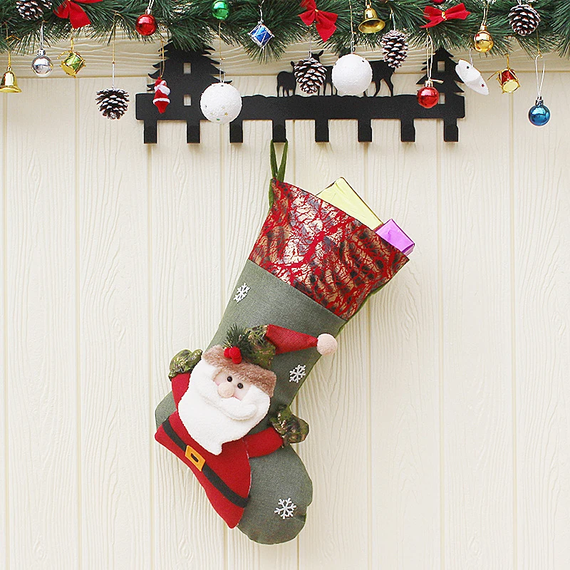 

Christmas Tree Decorations Pendants Socks Children Gift Storage Stockings Bags Xmas Tree Hanging Decor