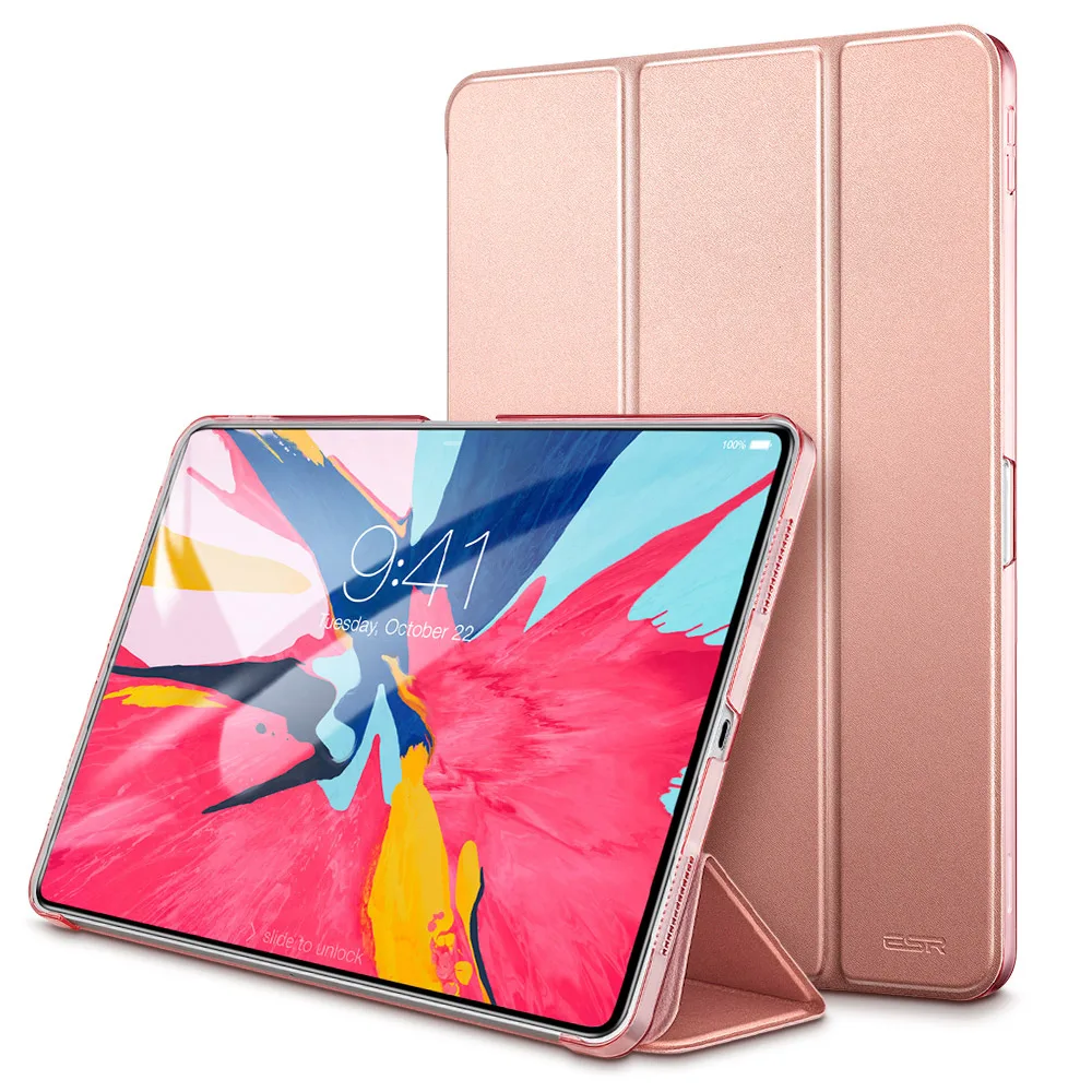 Чехол ESR для iPad Pro 11, чехол Yippee, цветной, из искусственной кожи, прозрачный, ультра тонкий светильник, утягивающий, умный чехол