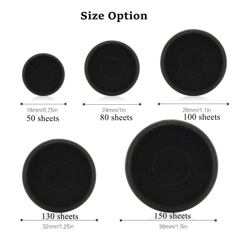 Loose Leaf Notebook Binder 50 Pcs Black Disc Binder for Discbound Notebooks/Planner 18mm/24mm/28mm/32mm/38mm Discbound Discs