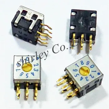 

100% new Original 0-9/10 bit 7.5*7.5 rotary dial code encoding switch DRR7010C positive code