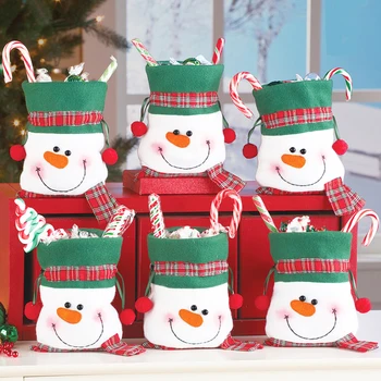 

25x16cm Christmas utenciles Christmas Snowman Bunch of Candy Bags Children's Gift Bag Holiday Gift Bag Xmas Party Decor Supply