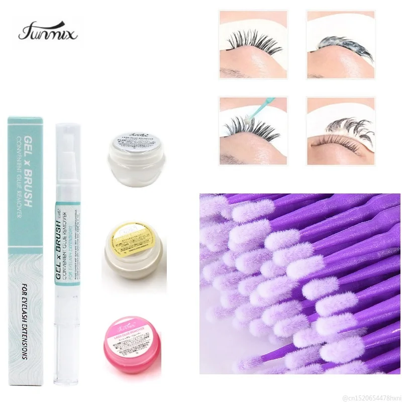 

Professional Eyelash Extension Glue Remover Cream for Mink False Eyelash Extension Lashes Curler Remover Makeup Tools TSLM2