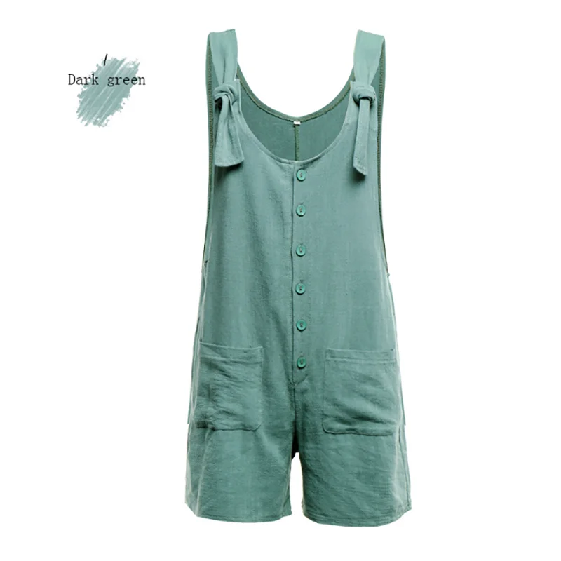 Backless Rompers Playsuit Female Harem Pants Pantalon Loose Short Bib Pants Combinaison Femme Bib Overalls Womens Jumpsuits