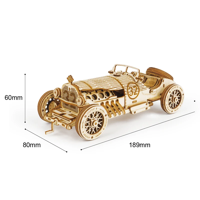 Robotime trem modelo 3d puzzle de madeira