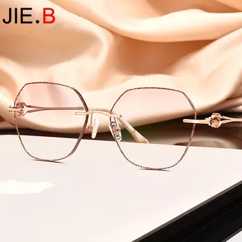 

2020 new fashion trendy female retro net red big frame female diamond glasses frame can be customized myopia