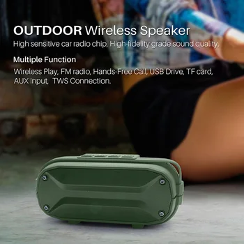 

HIFI Waterproof USB Rechargeable Outdoor Portable Wireless Bluetooth Speaker Stereo Sound Music 6W Subwoofer Home Dustproof