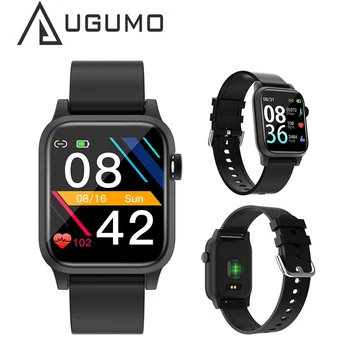 

UGUMO P18 Body Temperature Measure Smart Watch Heart Rate Blood Pressure Monitor Push Message Weather Smartwatch for Men Women