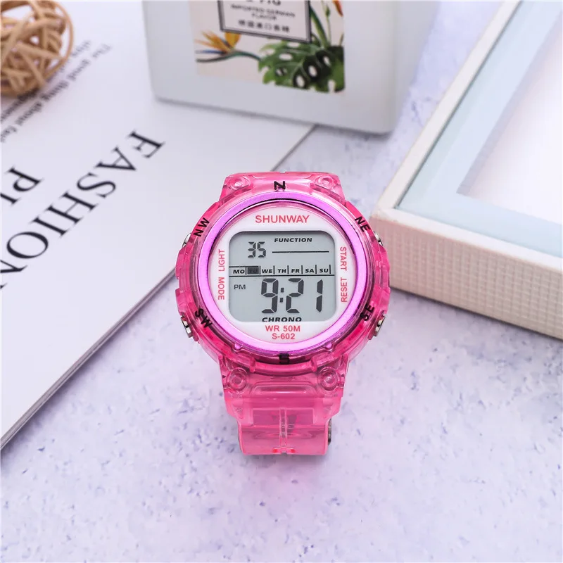 Swimming Electronic LED Watch Digital Sports 5Bar Waterproof Watches for 3~12 Years Old Boys Girls Casual Baby Clock Gift 602 6