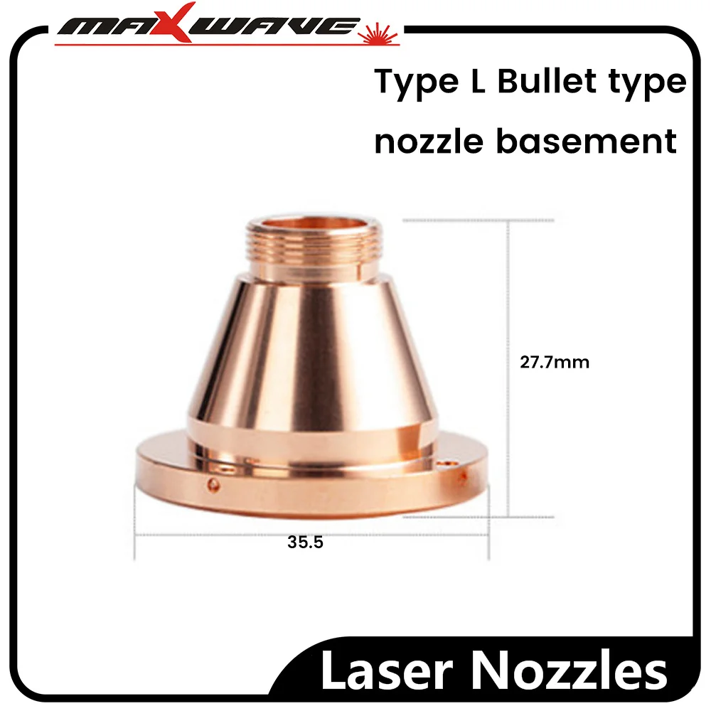 

Bullet Type Laser Nozzles Diameter 35.5mm Laser Cutting Head Nozzle Basement