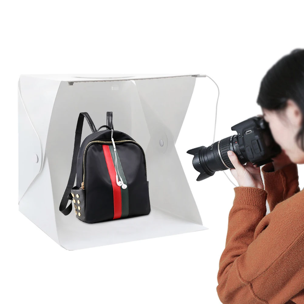 Best Seller  30x30x30cm LED Folding Lightbox Portable Photography Photo Studio Softbox Brightness Light Box For 