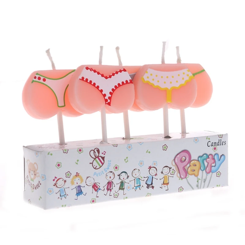 

5Pcs Cake Topper Cartoon Bikini Buttom Candles Birthday Party Christmas Decor Drop Ship Support