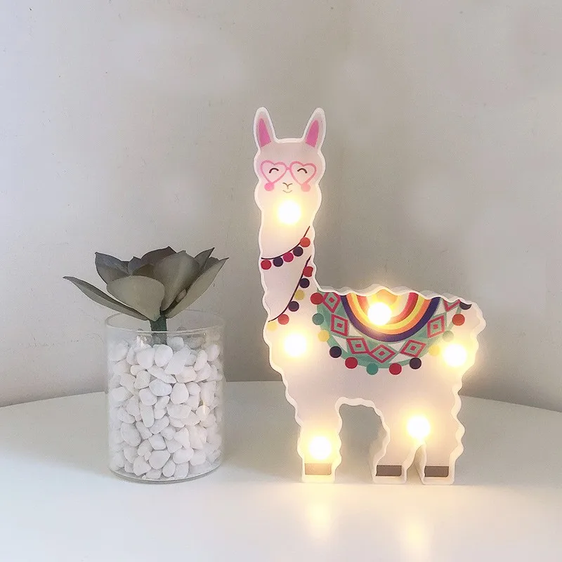 mushroom night light Llama Decor Toys for Kids Wall Decoration Night Lamp for Pregnant Woman, Kids, Baby Shower, Nursery, Battery Operated Nightlight night stand lamps Night Lights