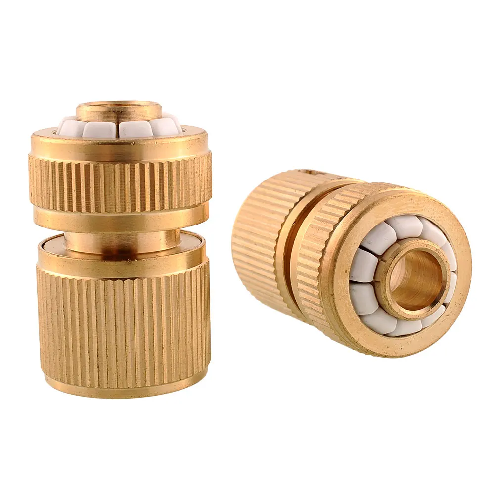 4Pcs Brass Threaded Water Pipe Tap Quick Connectors Adaptor Fitting Spray