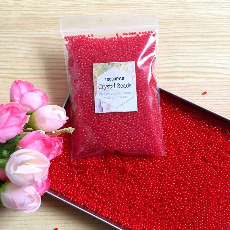 Crystal Soil 10000pcs/bag Crystal Soil Hydrogel Gel Polymer Water Beads orbiz Flower/Wedding/Decoration Growing Water Balls Big Home Decor