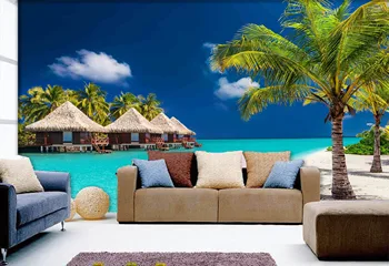 

[Self-Adhesive] 3D Sea View Room 231026 Wall Paper mural Wall Print Decal Wall Murals