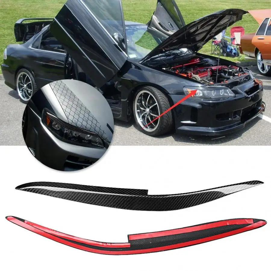 

Car Accessory Carbon Fiber Headlight Eyebrow Trim Sticker Fits for Honda Accord 19981999 2000 2001 2002 Car-styling accessories
