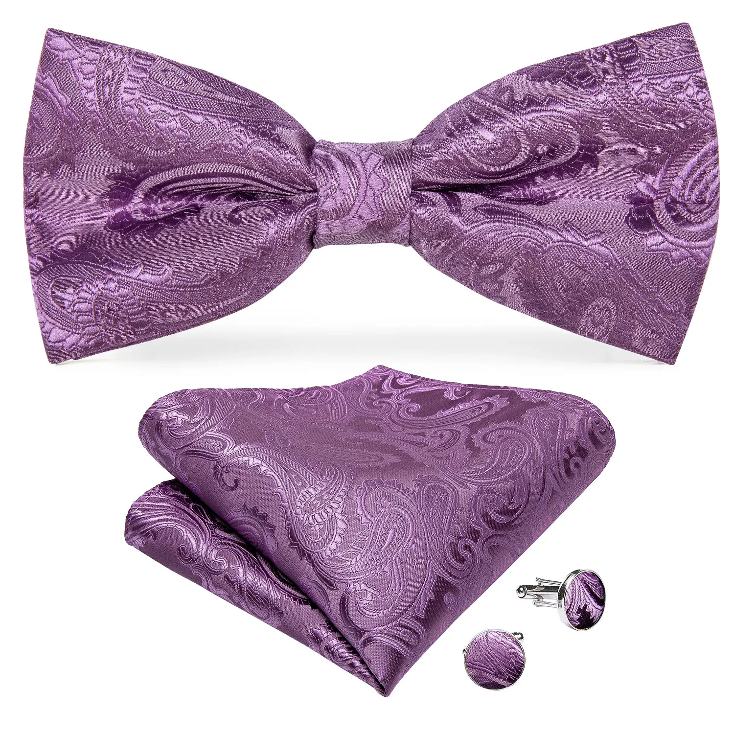 Men's Purple Paisley Fashion Wedding Men Silk Waistcoat Vest Bowties Hanky Cufflinks Cravat Set for Suit Tuxedo DiBanGu MJ-111 Men's Purple Paisley Fashion Wedding Men Silk Waistcoat Vest Bowties Hanky Cufflinks Cravat Set for Suit Tuxedo DiBanGu MJ-111