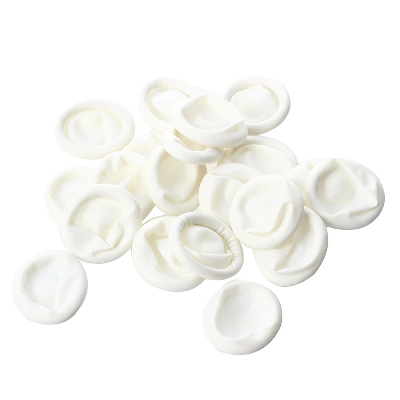 

AMS-20 Pcs Disposable Anti Static Rubber Latex Finger Cots Off White