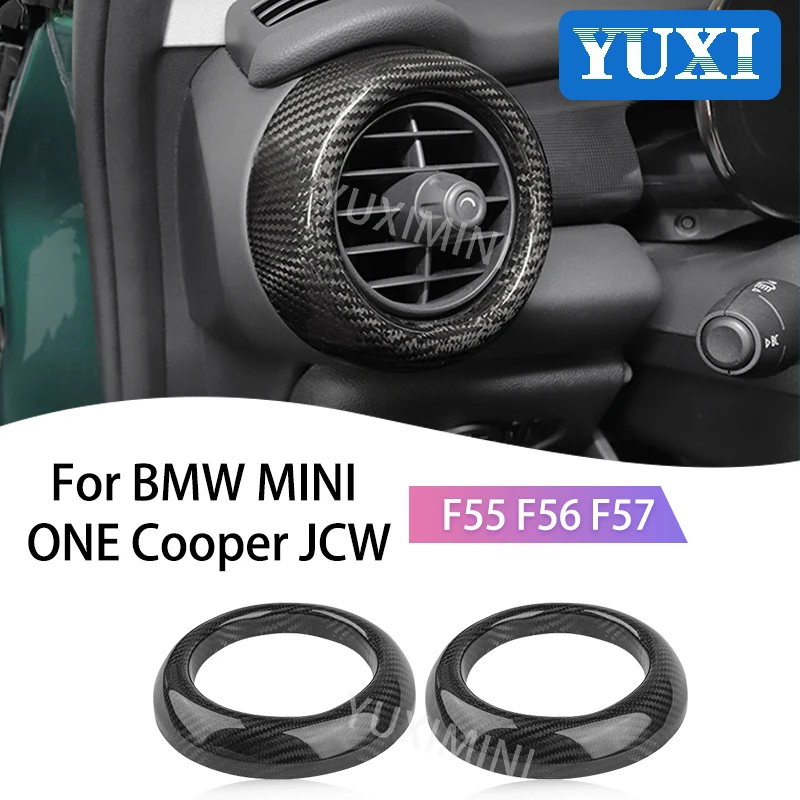 

Автомобильный Кондиционер воздуха на выходе из углеродного волокна декоративные ракушки для BMW MINI ONE Cooper S JCW F55 F56 F57 аксессуары для салона автомобиля