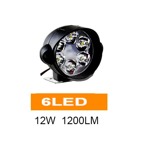 Светодиодный головной светильник для мотоцикла 12 В Автомобильный светодиодный рабочий светильник лампа для баров Точечный светильник для скутера грузовика внедорожный вождения авто DRL противотуманный светильник s - Цвет: 6 led