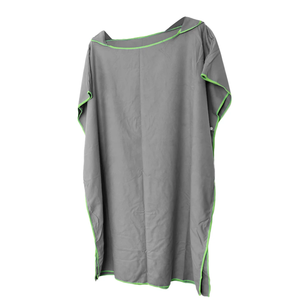 Durable Quick Dry Soft Beach Hooded Poncho Changing Robe, Water Sports Scuba Diving Changing Towel for Surfing Sailing Swimmers