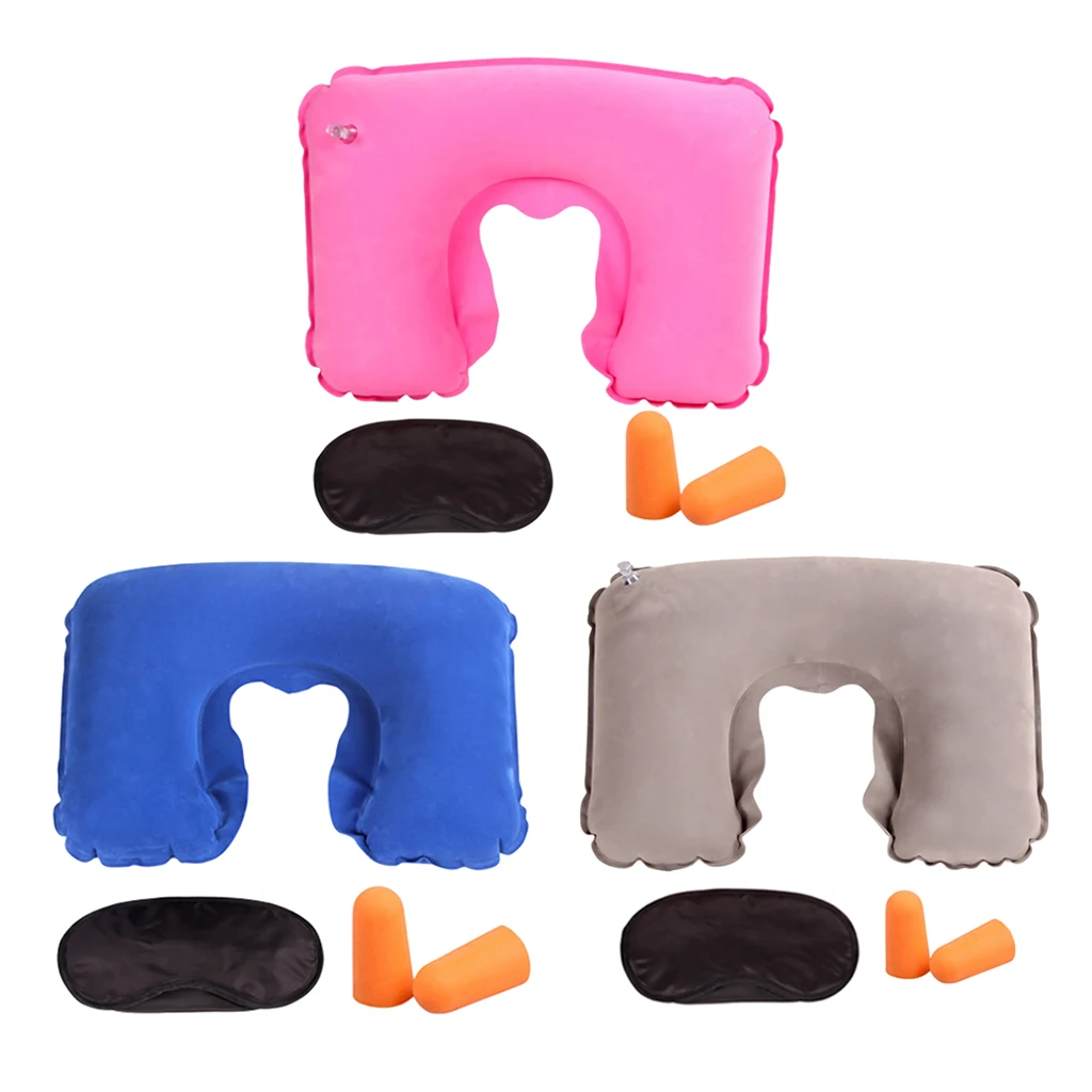 

Portable U-Shape Travel Pillow for Airplane Inflatable Neck Pillow Travel Accessories Car Interior Comfortable Pillow for Sleep