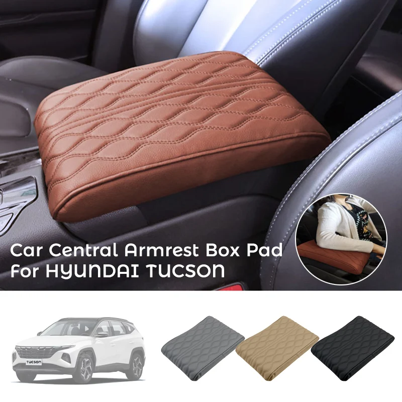 

Car Armrest Interior Seat Armrest Box Center Console Box PU Leather Cushion Cover Mat Universal Arm Rest Pad Auto Accessories