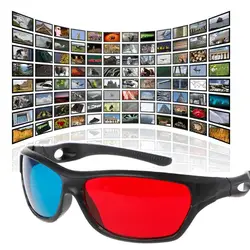 50 шт./лот универсальная белая рамка красные синие анаглиф 3D очки для фильма игра dvd видео ТВ