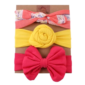 

3pcs/lot Apparel Photography Prop Party Gift Baby Girl Headband Newborn Babies Hair Band Elastic Accessories Cotton Headwear B o