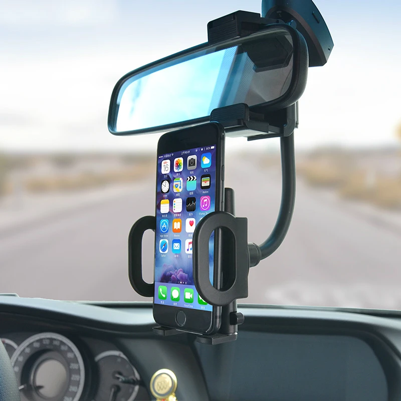 Автомобильный держатель с зеркалом заднего вида, держатель для мобильного телефона для Iphone Xiaomi, мобильный смартфон, gps, универсальные подставки
