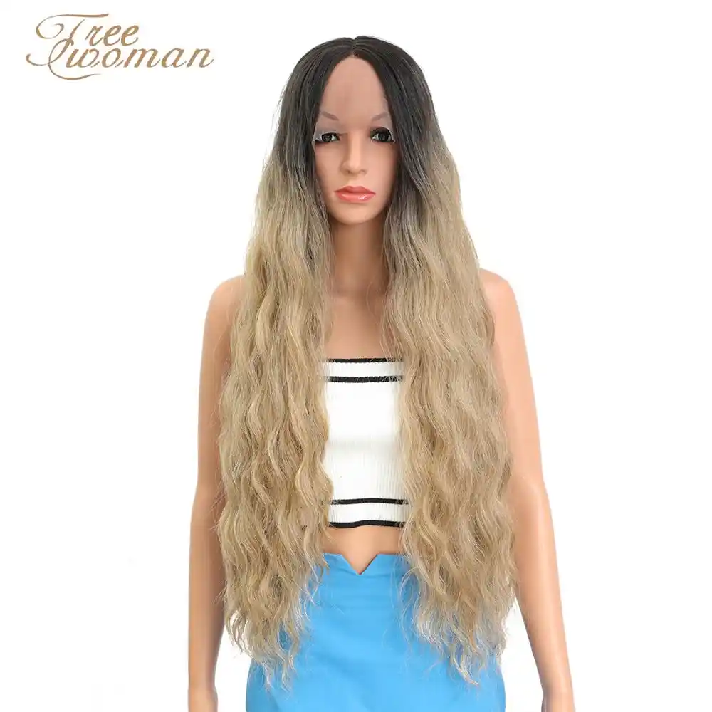 Pariki Iz Sinteticheskogo Kruzheva Dlya Chernokozhih Zhenshin Kudryavye Pariki Ombre Kanekalon Nakladnye Volosy Dlya Narashivaniya Naturalnye Volnistye Korichnevye Chernye Aliekspress